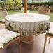 PETTI Artigiani Italiani - Vlekafstotend rond tafelkleed van microvezel (diameter 140 cm), keukentafelafdekking voor ronde tafel, botanical, 100% Made in Italy