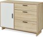 en.casa Dressoir Kenta 100x35x72 cm sonoma eiken en wit