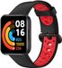 By Qubix Qubix Tweekleurige sportband Zwart met rood Geschikt voor Xiaomi Redmi Watch 2 (Lite)