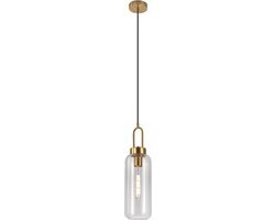 Duverger Pendant - Hanglamp - cilinder - helder glas - koper - 1 lichtpunt