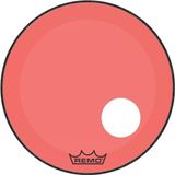 Remo Powerstroke P3 Colortone & Offset Hole Red 20" Bass Drum Head