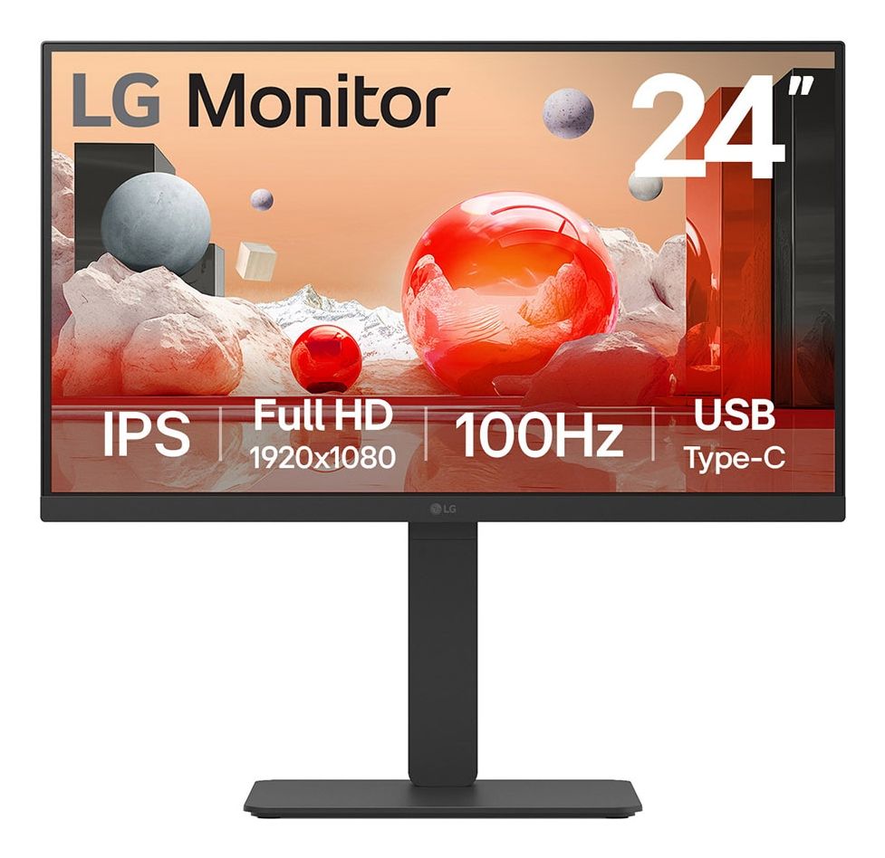 LG 24BA750 - 23.8 inch Monitor - 1920 x 1080 - IPS - 100Hz - USB-C - Black
