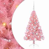 vidaXL - Plastique - Pré-éclairé - Sapin de Noël - Rose - 120 cm - PVC