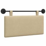 vidaXL Hangend Hoofdbord Corduroy Stof Lichtgroen Grijs