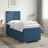 Maison Exclusive - Lit boxspring avec matelas bleu 90 x 200 cm Tissu