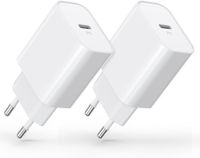 30 W USB C-oplader, PD 3.0 i-Phone snellader, voeding, laadstekker voor iPhone 16/15/14/13/12 Plus Pro Max Mini, AirPods iPad, Samsung Galaxy S24/S23/22 (2 stuks)