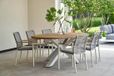 Santika Furniture Santika Giovane/Talai 240 cm dining tuinset 7-delig - Wicker - Wit - 6 zitplekken