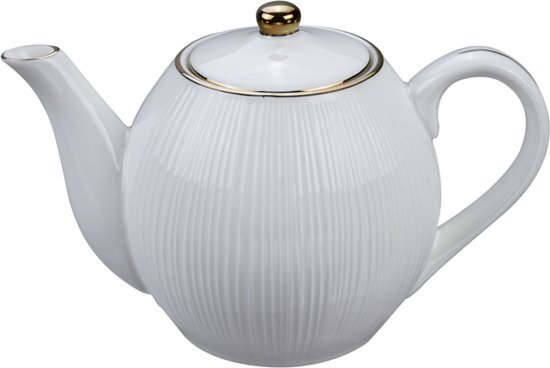 Tokyo Design Studio Tokyo Design Design - Nippon White Gold Round Teapot 24x16.5cm 1300ml Lines