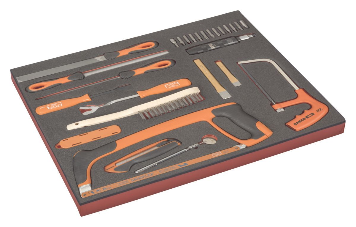 Bahco Foaminlay Fit&Go 3/3 met vijlen | snijgereedschap en bits - 36-delig - FF1A168