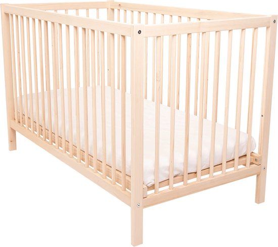 Smrt. Kukka 60 x 120 cm Houten Ledikant - Naturel