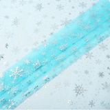 Merkloos Decoratieve Tulle Stof 1.5 x 3 m voor Bruiloft, Feest en DIY Projecten - Organza en Sneeuwvlok Net voor Creatieve Decoratie
