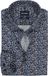 OLYMP 24/7 Level 5 body fit overhemd - tricot - donkerblauw met groen en lichtblauw dessin - Strijkvriendelijk - Boordmaat: 43 (EU maat: XL)
