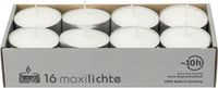 Enlightening Candles Bougies chauffe-plat - maxi - 48x - blanc - 10 heures de combustion - Bougies sans parfum