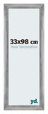 Your Decoration Cadre Puzzle 33x98 cm Gris Brossé