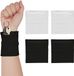 kwmobile 4x Mini polstasje - Zweetband pols met ritssluiting - Sleuteltasje pols - 8 x 8 cm - Katoenmix - Sportarmband zwart / wit