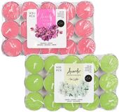 Atmosphera Acorde theelichtjes - 60 stuks - 30x orchidee - 30x jasmijn - geurkaarsen - Oudroze
