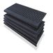 PETEX Trapmat/trapmat met hoekrand, van rubber, voor binnen en buiten, 64,5 x 25 cm, zelfklevend, antislip, 5 stuks