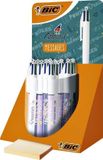 BIC Balpen 4 kleuren medium Hydro ass | 30 stuks