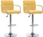 Maison Exclusive - Tabouret de bar, lot de 2, tissu jaune