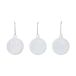 Ferm Living Flurry Christmas Baubles, Set of 3 L, Blanc