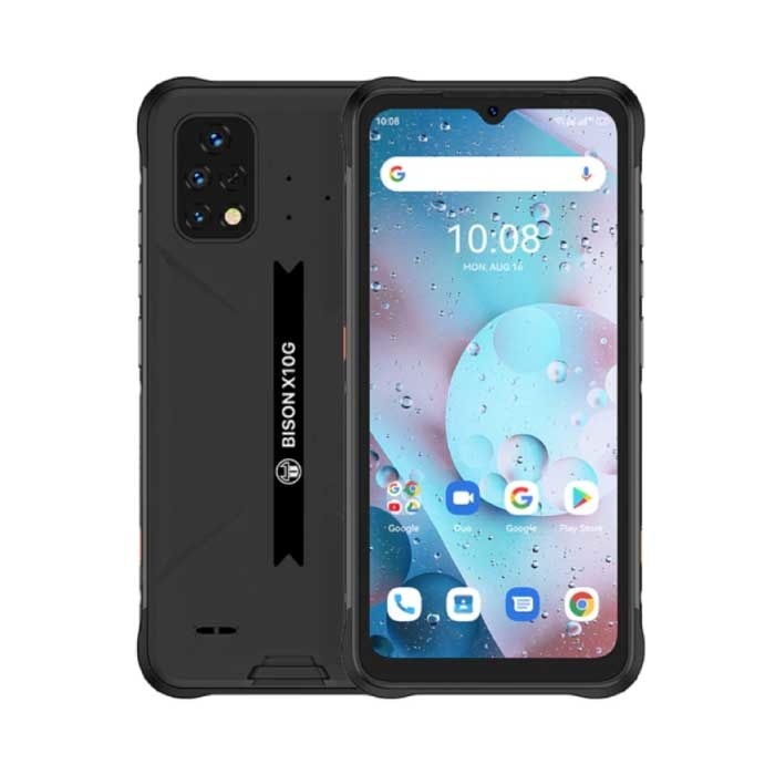 Umidigi Bison X10G Smartphone Outdoor IP69K Waterdicht - 4 GB RAM - 32 GB Opslag - AI Triple Camera - 6150mAh Batterij - Nieuwstaat - - Zwart