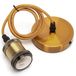 Lamphouder Metalen Lamphouder E27, 1m, Goudkleurig Brons