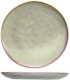 Cosy & Trendy Assiettes plates Trentino Rond Vert & Rose - 4 Pièces Ø 27 cm Grès