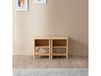 Terre de Nuit Lot de 2 tables de chevet avec niche en pin massif naturel