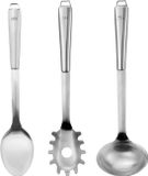 5five Keukengerei opscheplepels set - 3x - Zilver - RVS - 32 cm