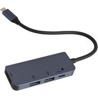 Accsup Accsup 4 in 1 100 W USB-C Hub Houtskoolgrijs