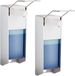 Merkloos Relaxdays Desinfectie dispenser - Set van 2 - 1000 ml - Elleboog - Zeep - Wandmontage - Hangend