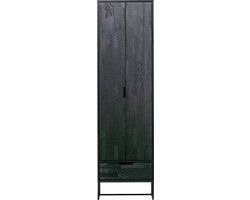 WOOOD Silas Hoge Kast - Essen - Blacknight - 210x60x36 cm