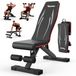 Banc de musculation - Pliable - Chargeable jusqu'à 300 kg - Cuir réglable
