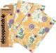 Décopatch Clairefontaine C708O - 3 vellen bedrukt papier, 30 x 40 cm, gele bloemen
