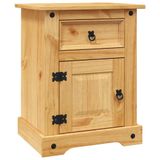 VidaXL Nachtkastje Mexicaans Grenenhout Corona-stijl Bruin 53x39x66 cm