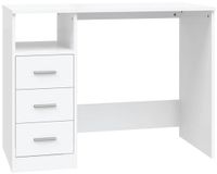 vidaXL Bureau met lades, wit, 102 x 50 x 76 cm, bewerkt hout