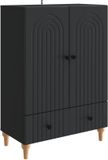 vidaXL Dressoir Zwart 66 x 34,5 x 95 cm Bewerkt hout