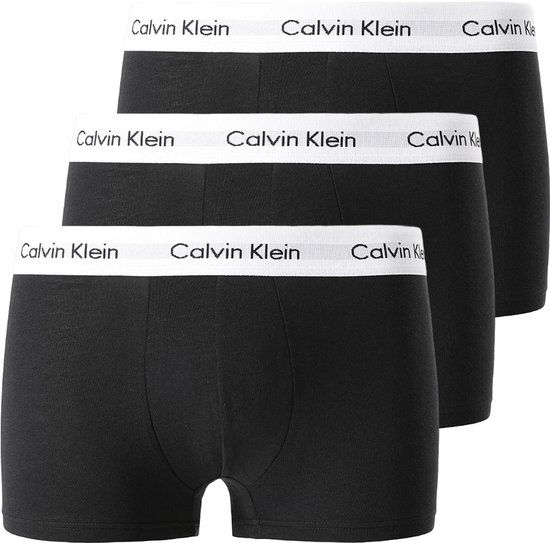 Calvin Klein 3-Pack Low Rise Trunks - Black - Men's Size M