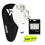 VirtuFit Hybrid Padel Set - White - Grey