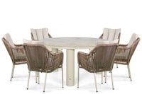 Lifestyle Garden Furniture Lifestyle Lifestyle Marbella/Arancia 150 cm dining tuinset 7-delig