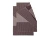 NJRD Torchon Stripes 47x70 cm Lot de 2 Marron-blanc