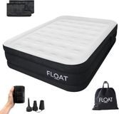 FLOAT - 2 Persoons luchtbed met ingebouwde elektrische pomp - 203x152x45 cm - Zwart