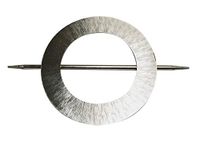 GARDINIA Decoratieve embrasse Mars met staaf, voor het openhouden van gordijnen en ter decoratie, afmeting buitenzijde: Ø 14,5 cm, metaal, rvs-look