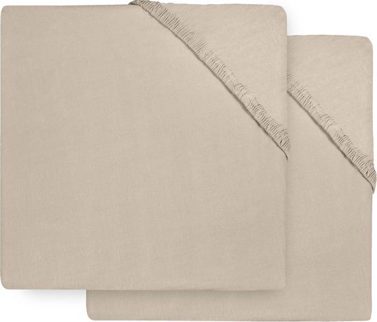Jollein Baby Hoeslaken Boxmatras - Nougat - Jersey - 2 stuks - 75x95cm