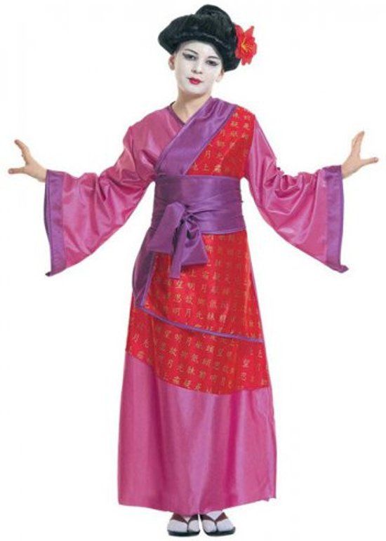 Generik Chinese geisha kostuum voor kinderen - Verkleedkleding - Maat 110/116