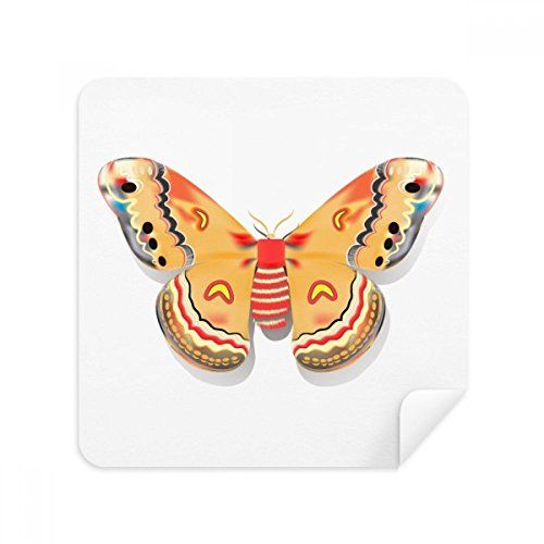 DIYthinker 3D Chinese Vlinder in Oranje kleur Bril Reinigingsdoek Telefoon Schermreiniger Suede Stof 2 stks