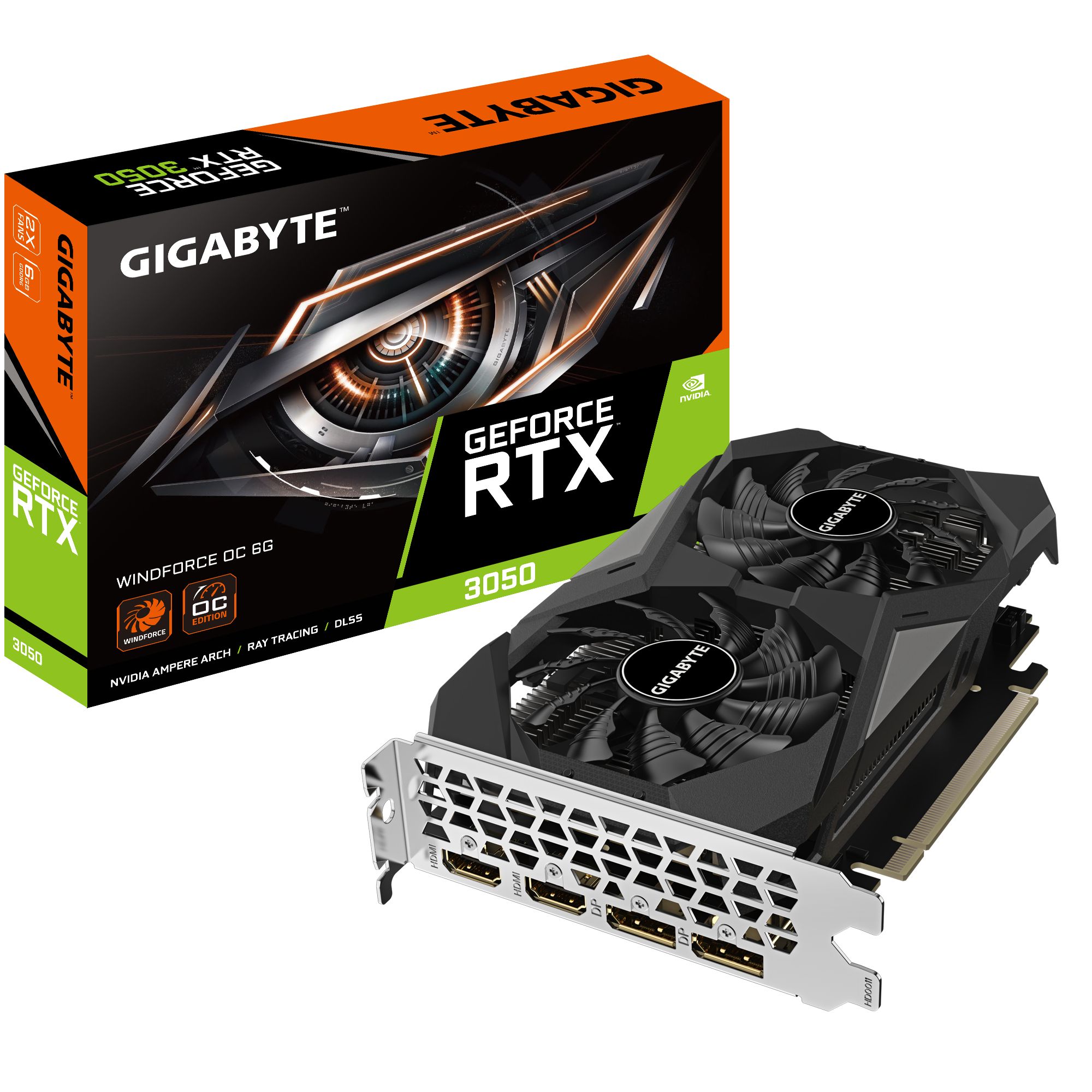 Gigabyte GeForce RTX 3050 WINDFORCE OC 6G - 6GB GDDR6