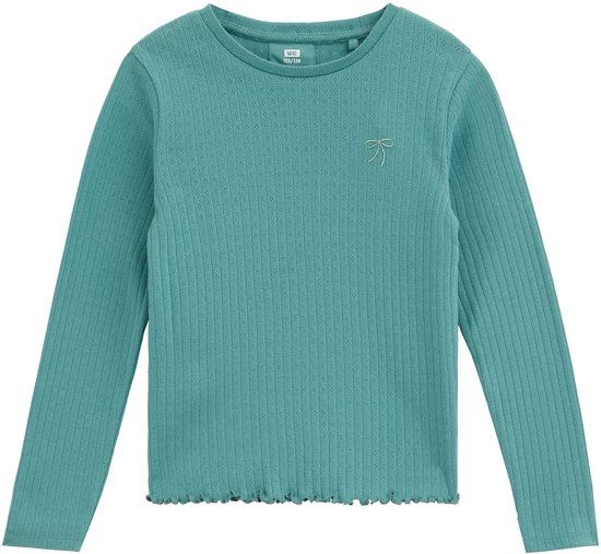 WE Fashion Meisjes ajour T-shirt met embroidery