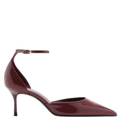 Mango Brown Leather Stiletto Pumps