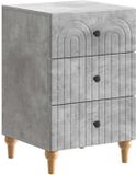 vidaXL Nachtkastje Betongrijs 43x 41 x 66,5 cm Bewerkt hout